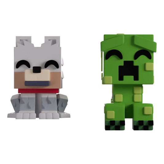 Minecraft Co. Figuras Vinyl Wolf and Creeper Monitor Buddiez - Z POP Toys