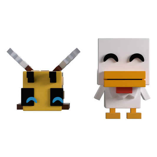 Minecraft Co. Figuras Vinyl Bee and Chicken Monitor Buddiez - Z POP Toys