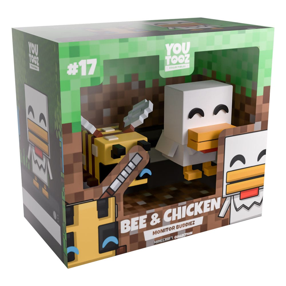 Minecraft Co. Figuras Vinyl Bee and Chicken Monitor Buddiez - Z POP Toys