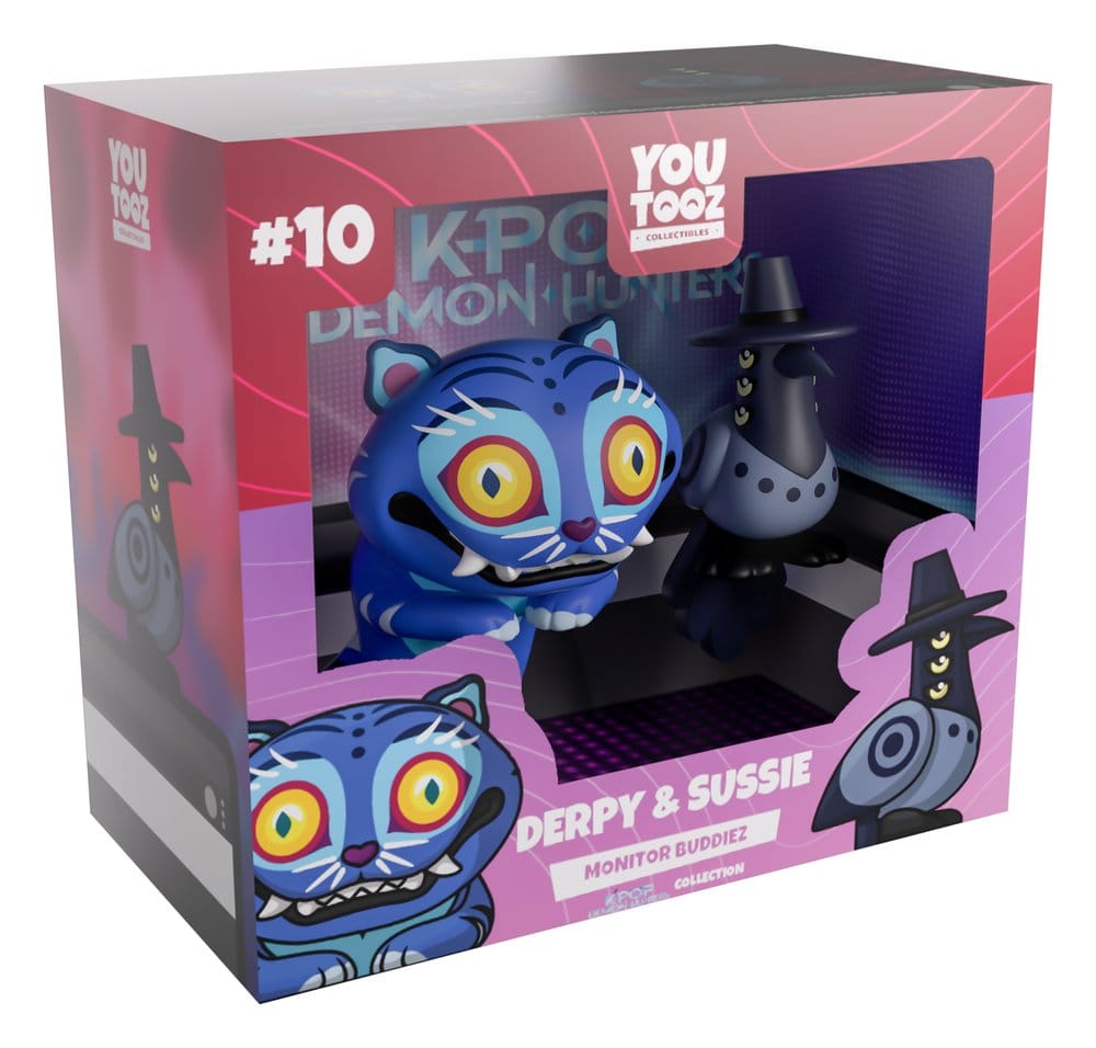 KPop Demon Hunters Figuras Vinyl Derpy & Sussie Monitor Buddiez 6-8 cm