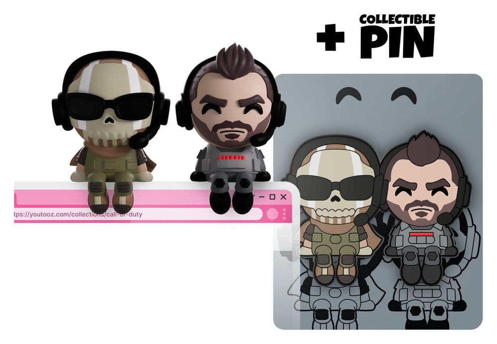 Call of Duty Figuras Vinyl Ghost & Soap Monitor Buddiez 7 cm